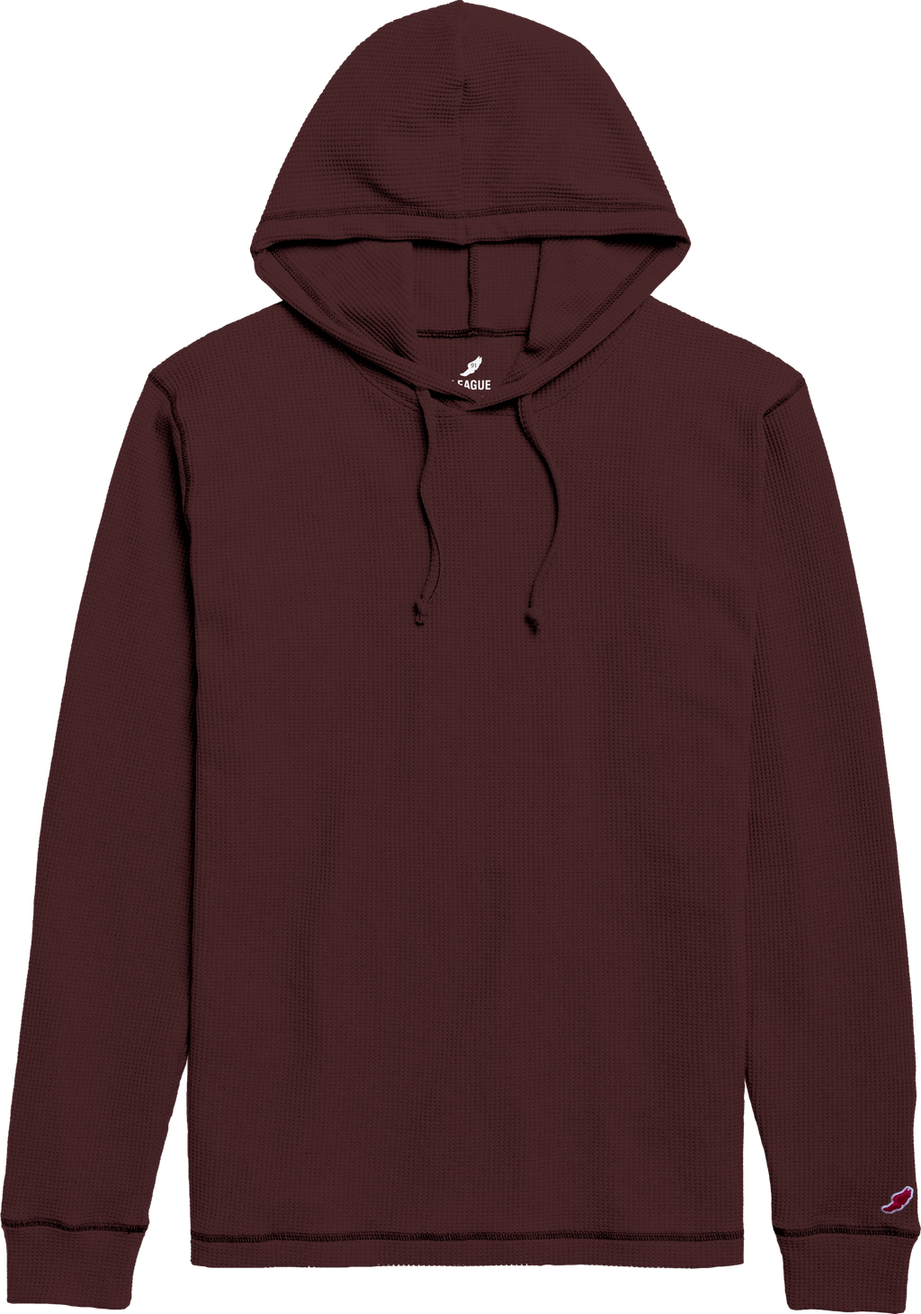 League WA225 Waffle Pullover Hood