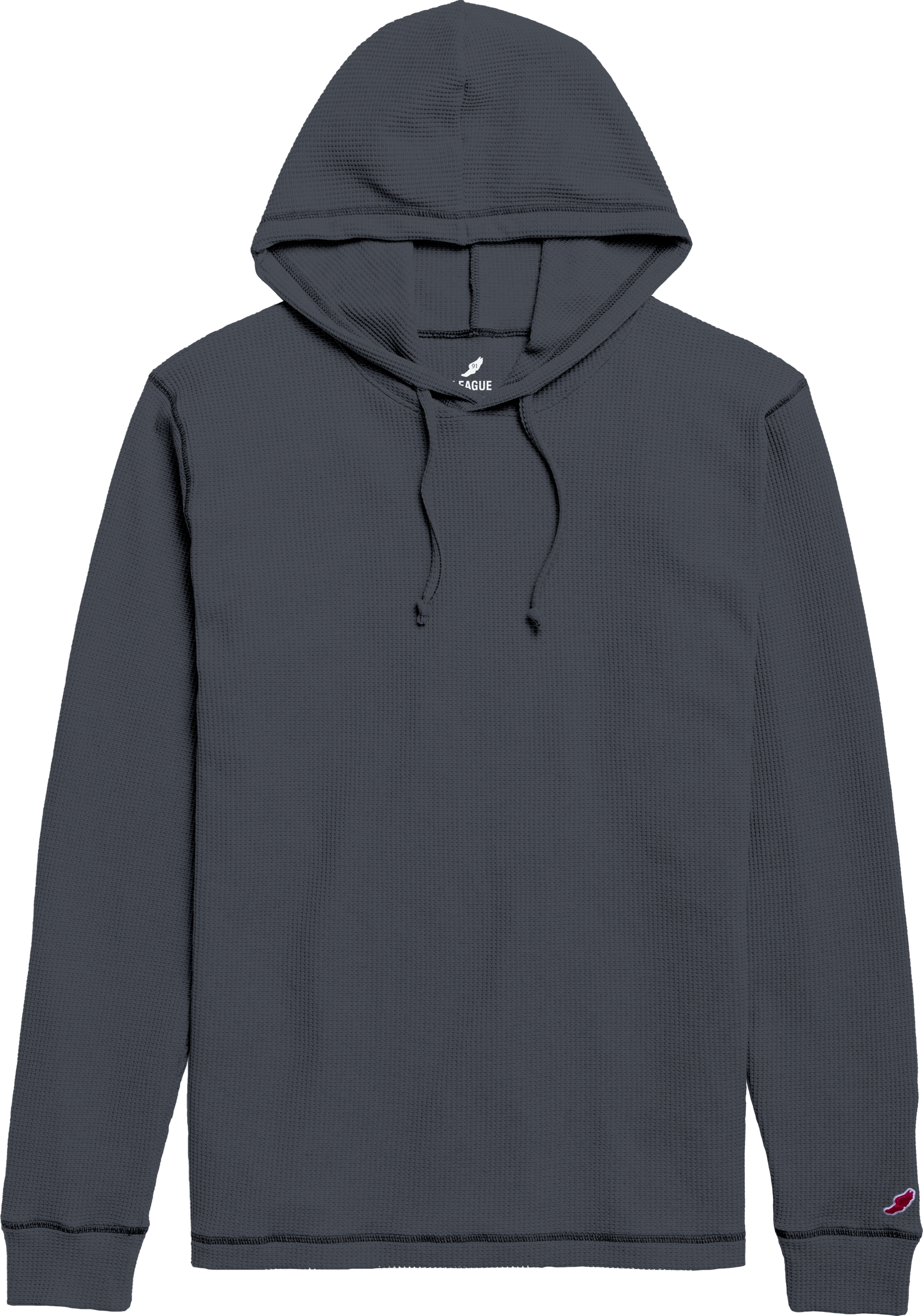 League WA225 Waffle Pullover Hood