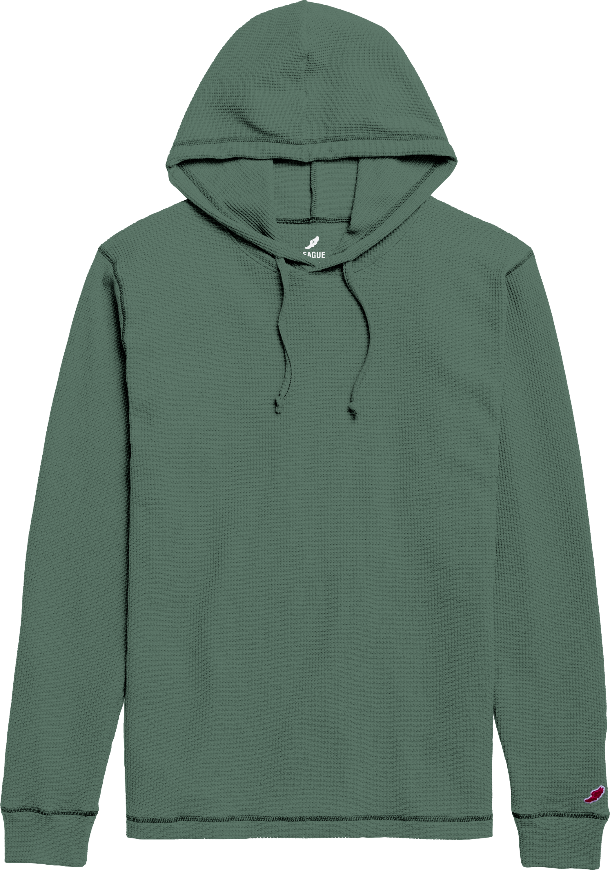 League WA225 Waffle Pullover Hood