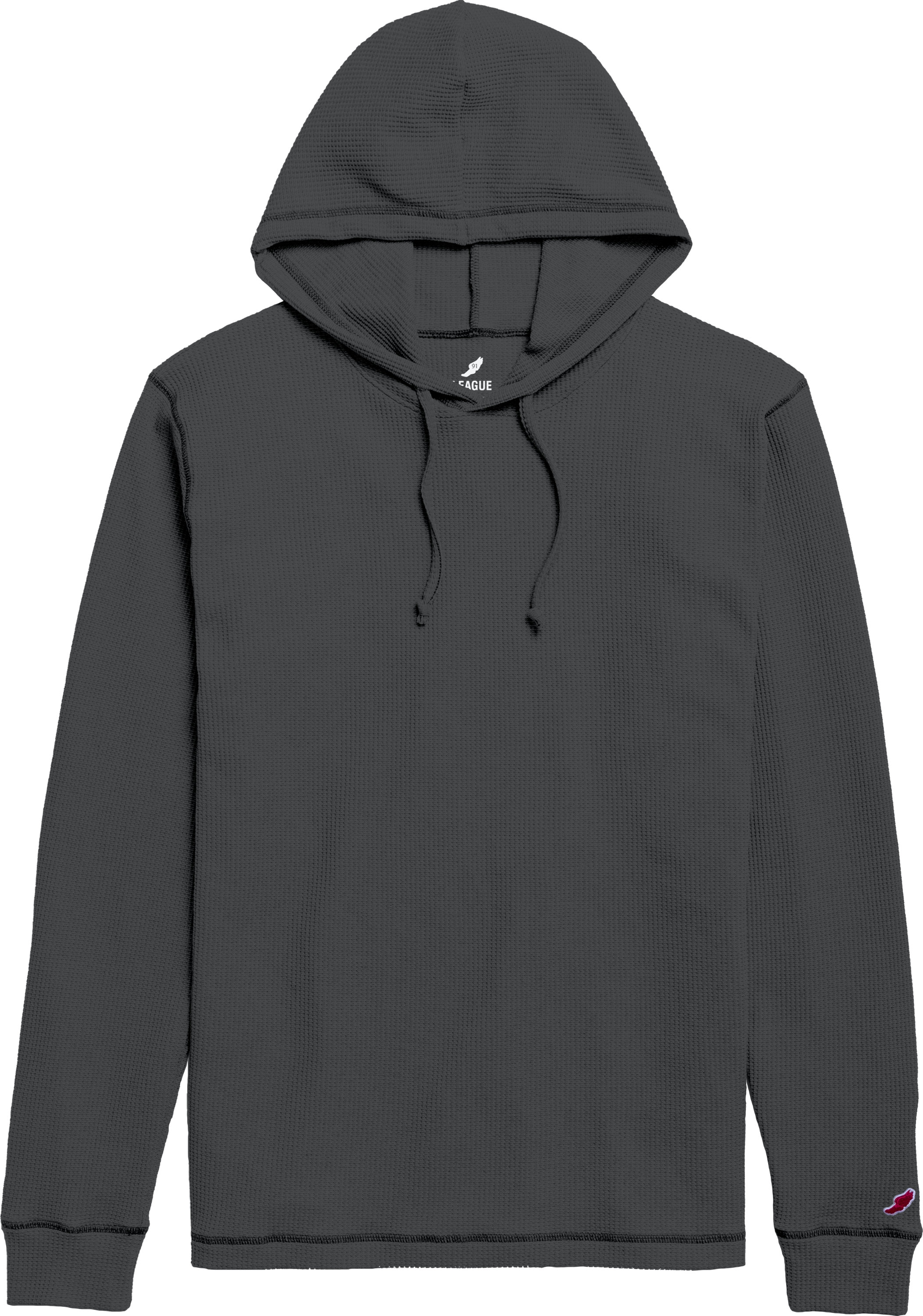 League WA225 Waffle Pullover Hood