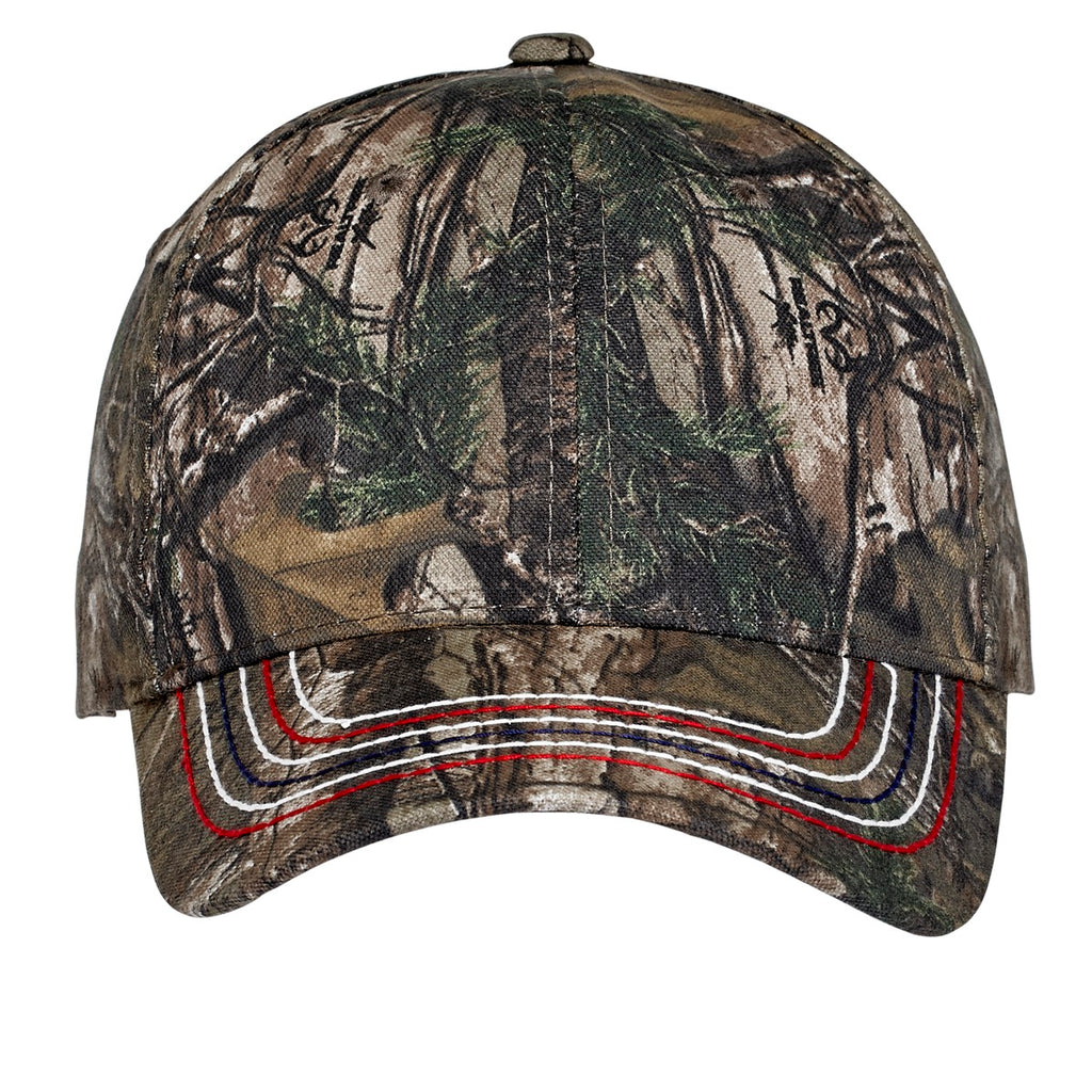 Port Authority C909 Port Authority Americana Contrast Stitch Camouflage Cap
