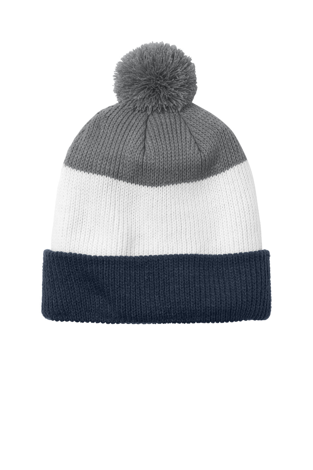 Port Authority C979 Port Authority Cozy Striped Pom Beanie