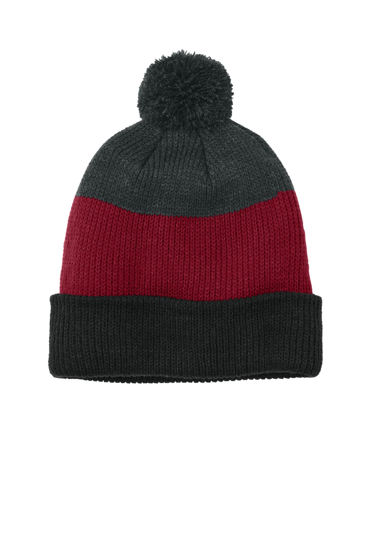 Port Authority C979 Port Authority Cozy Striped Pom Beanie