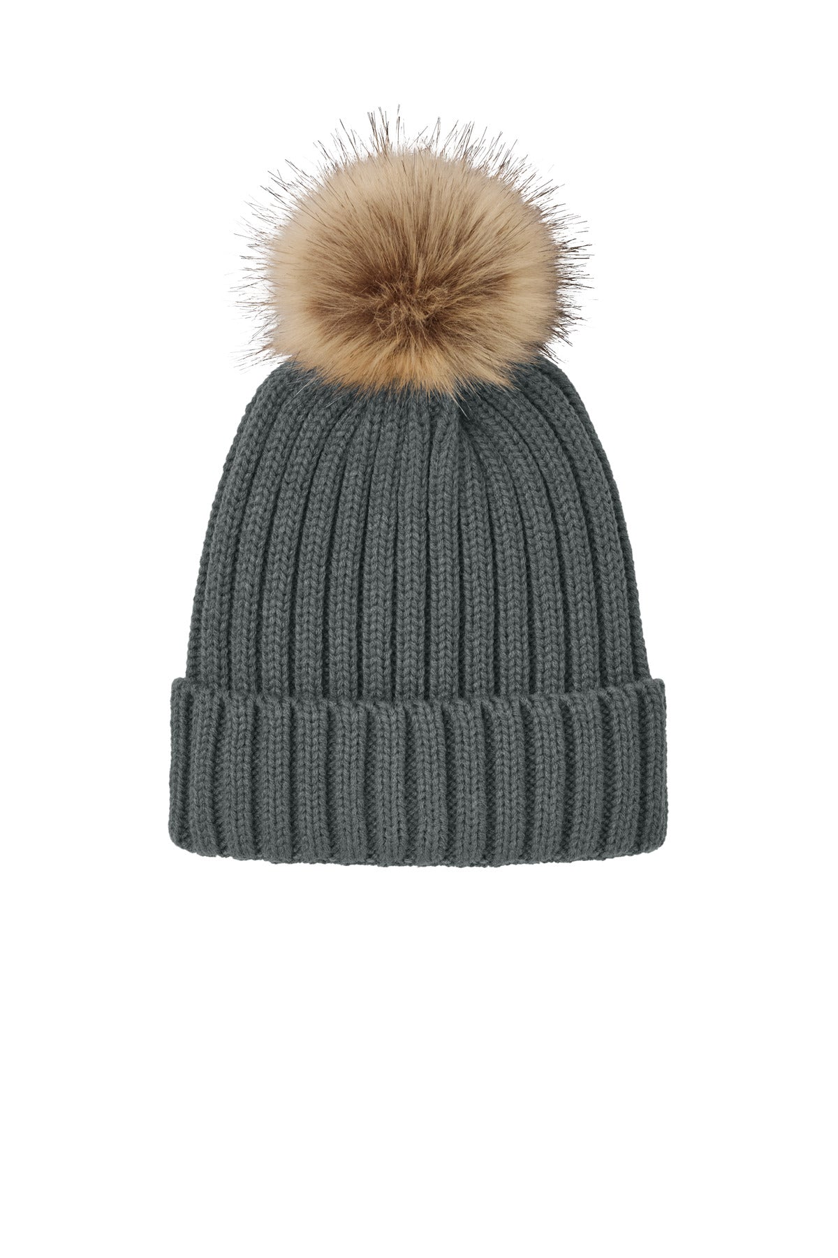 Port Authority C990 Port Authority Faux Fur Pom Beanie
