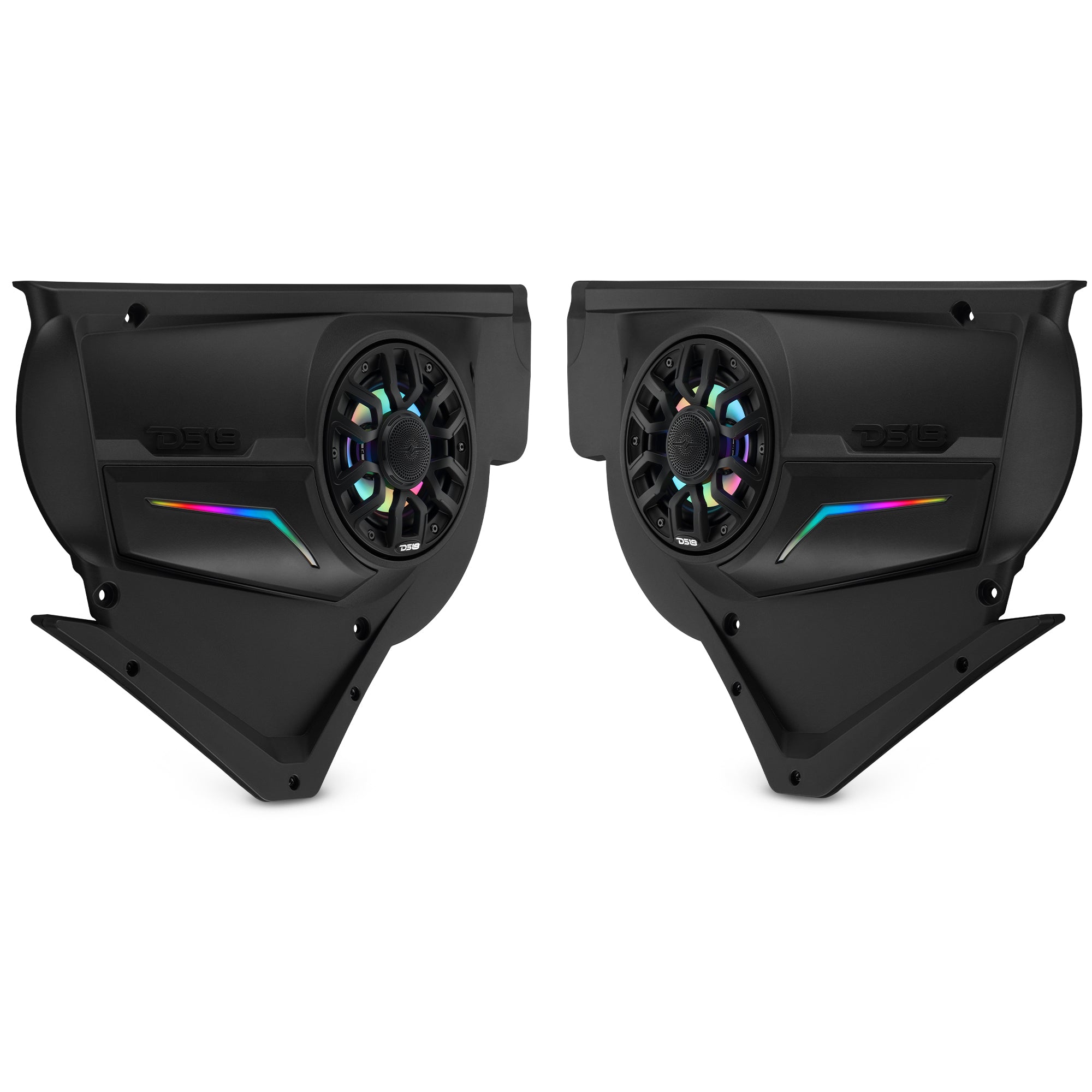 Can-Am Maverick X3 Front Door Speaker Panels with 6.5" NXL-IQ6/BK and Digital LED Lighting