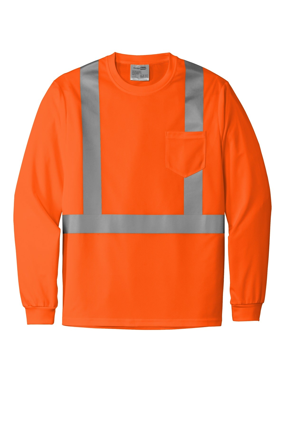 CornerStone CS201 CornerStone  ANSI 107 Class 2 Mesh Long Sleeve Tee