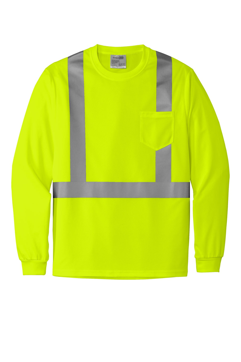 CornerStone CS201 CornerStone  ANSI 107 Class 2 Mesh Long Sleeve Tee