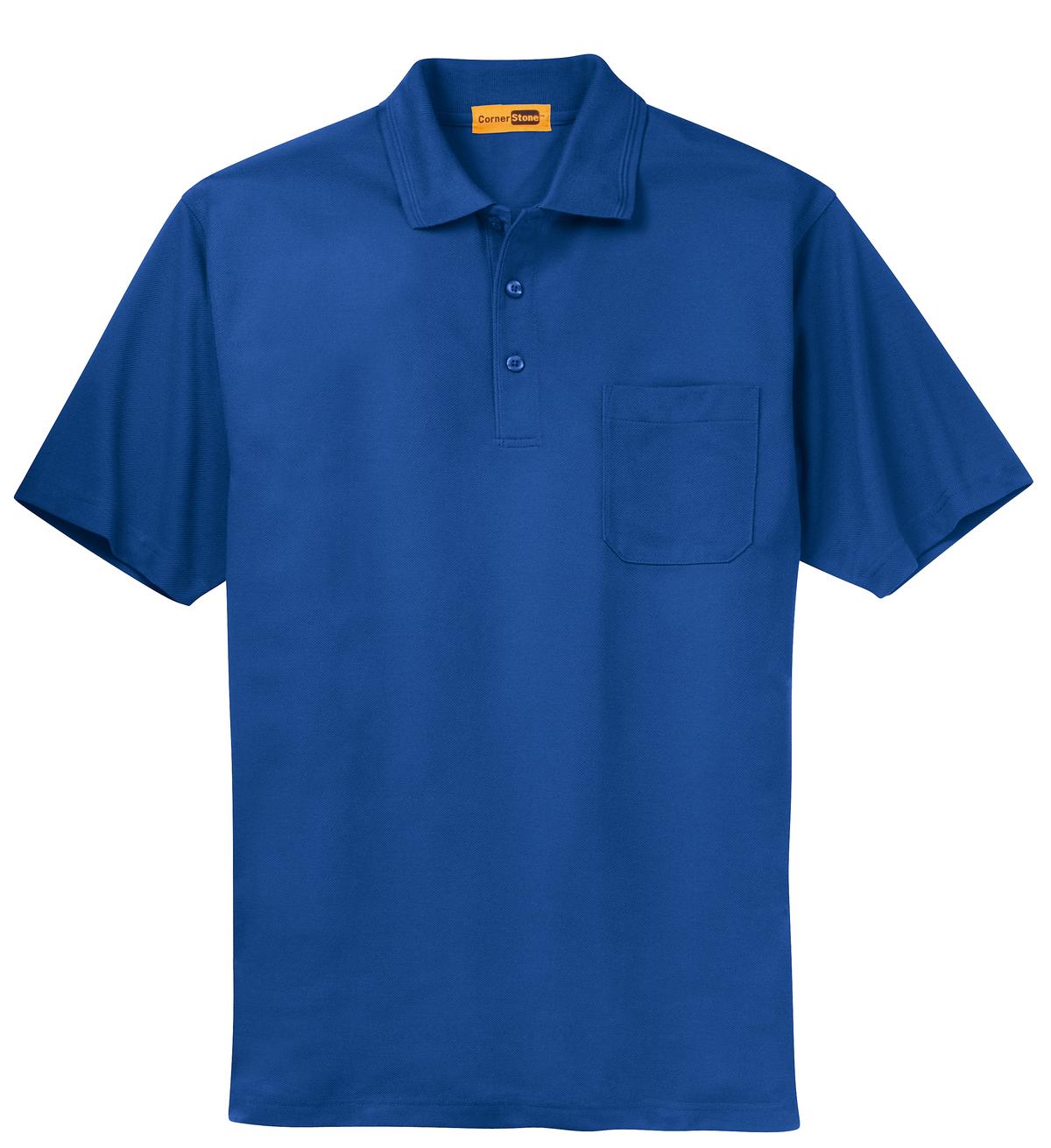 CornerStone CS402P Industrial Pocket Pique Polo