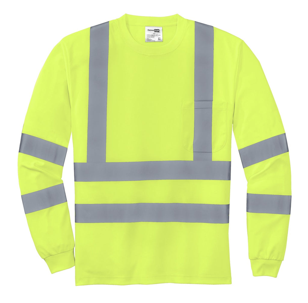 CornerStone CS409 ANSI 107 Class 3 Long Sleeve Snag-Resistant Reflective T-Shirt