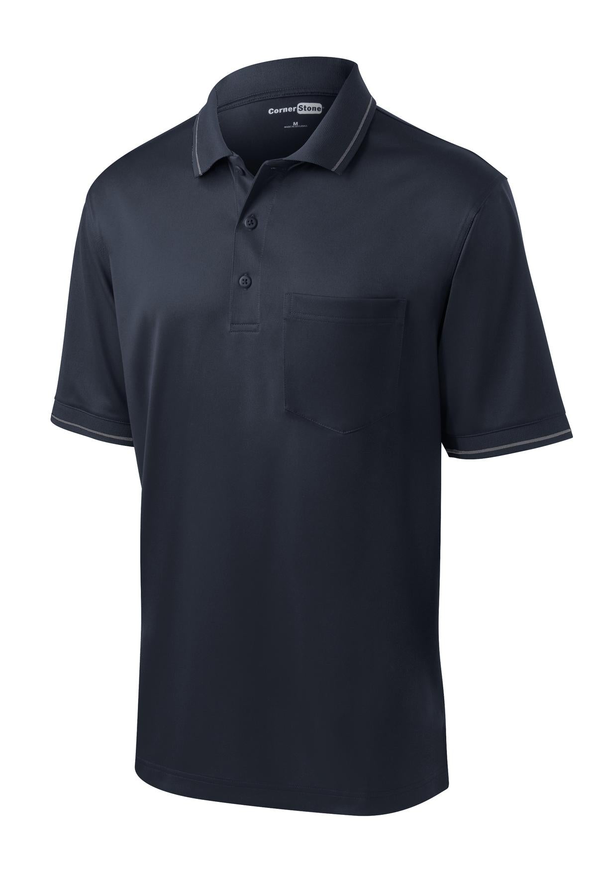 CornerStone CS415 Proof Tipped Pocket Polo