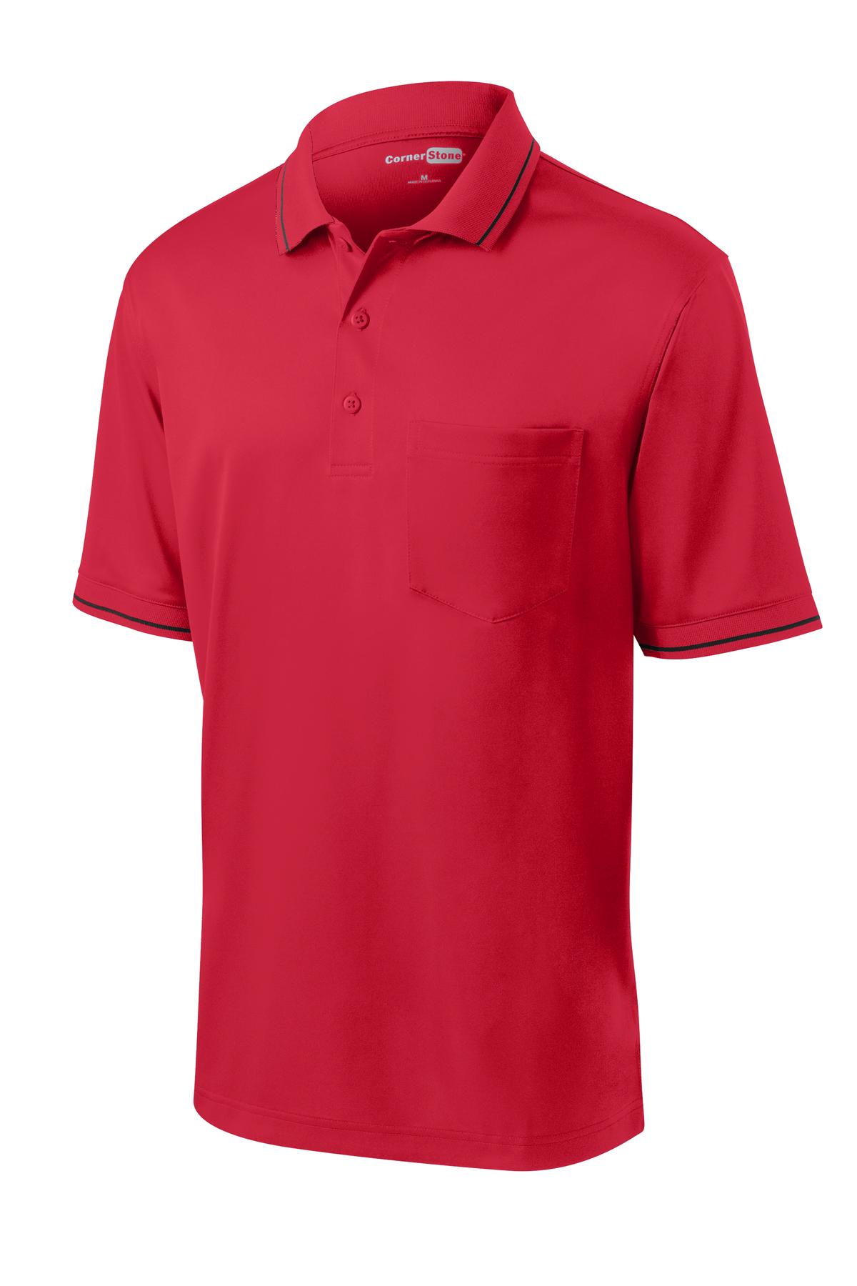CornerStone CS415 Proof Tipped Pocket Polo