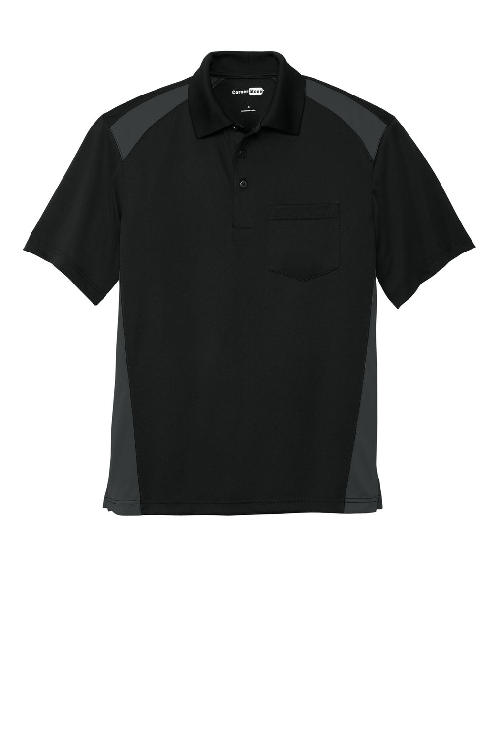 CornerStone CS416 Proof Two Way Colorblock Pocket Polo