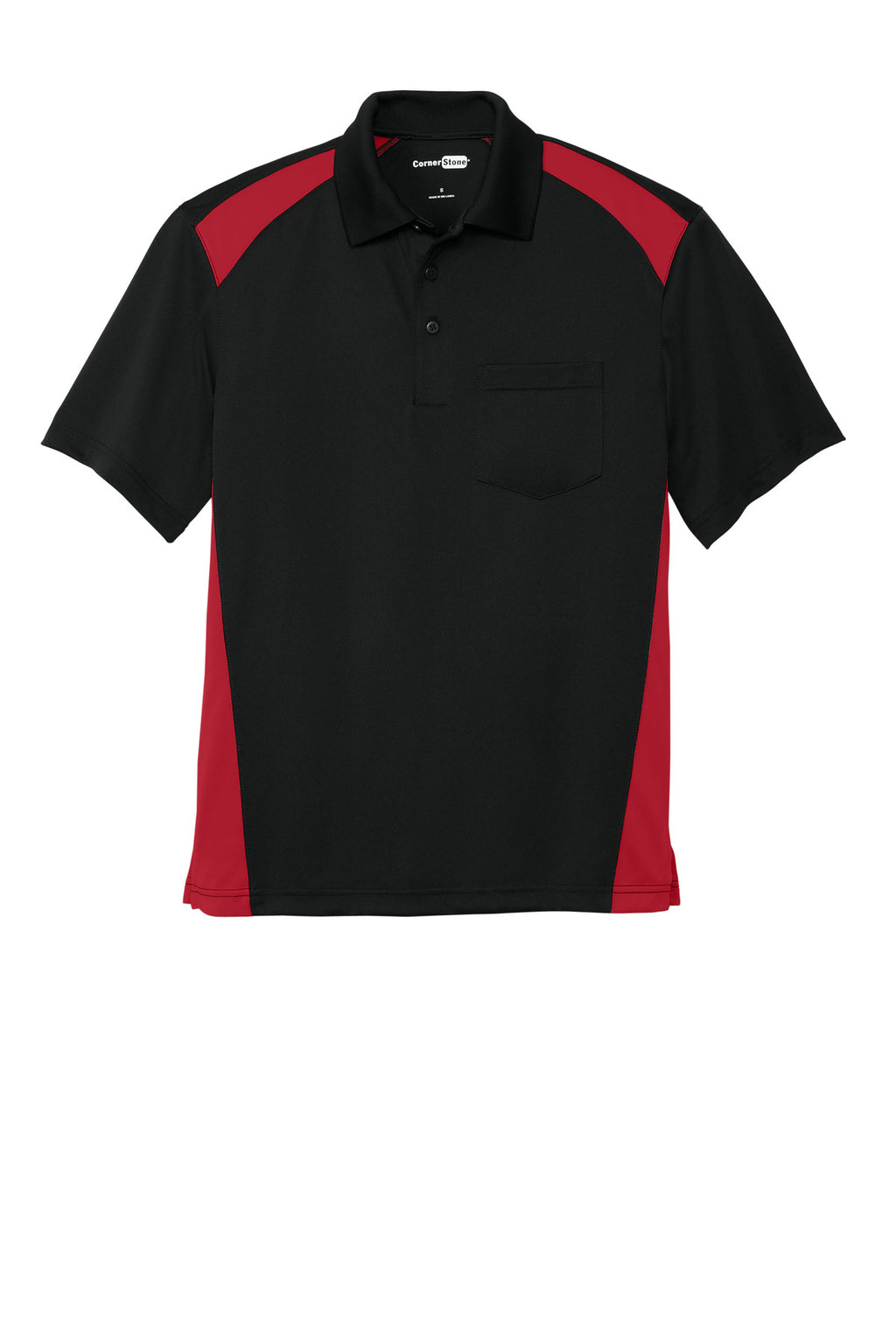 CornerStone CS416 Proof Two Way Colorblock Pocket Polo