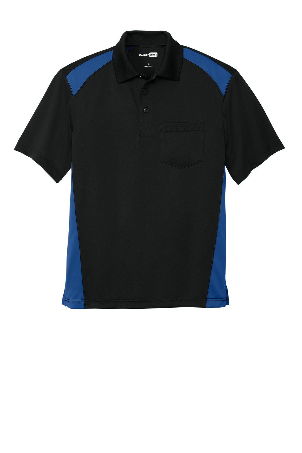 CornerStone CS416 Proof Two Way Colorblock Pocket Polo