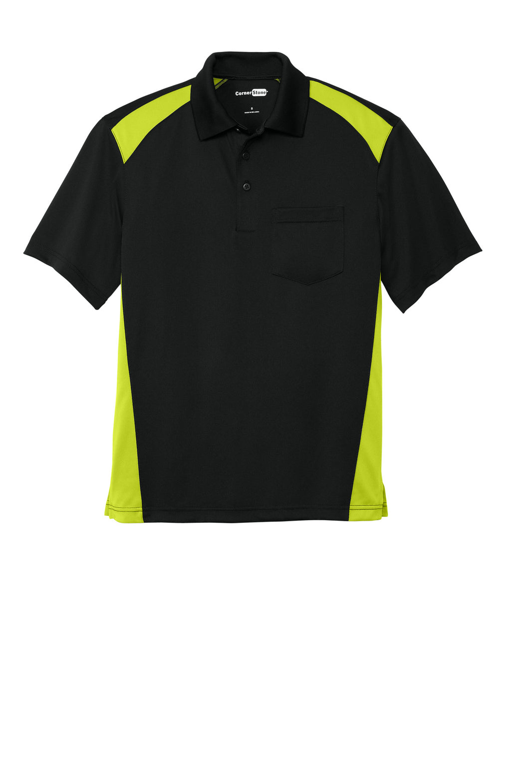 CornerStone CS416 Proof Two Way Colorblock Pocket Polo