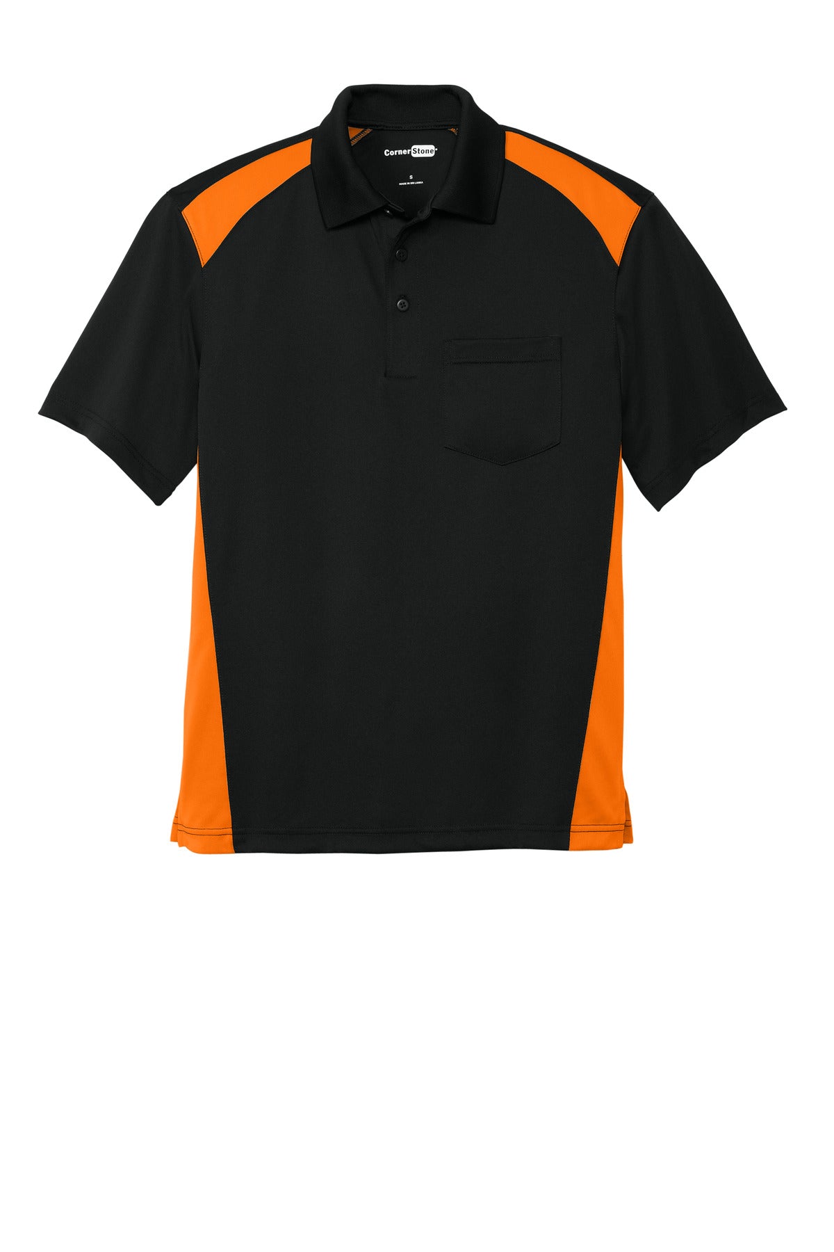 CornerStone CS416 Proof Two Way Colorblock Pocket Polo