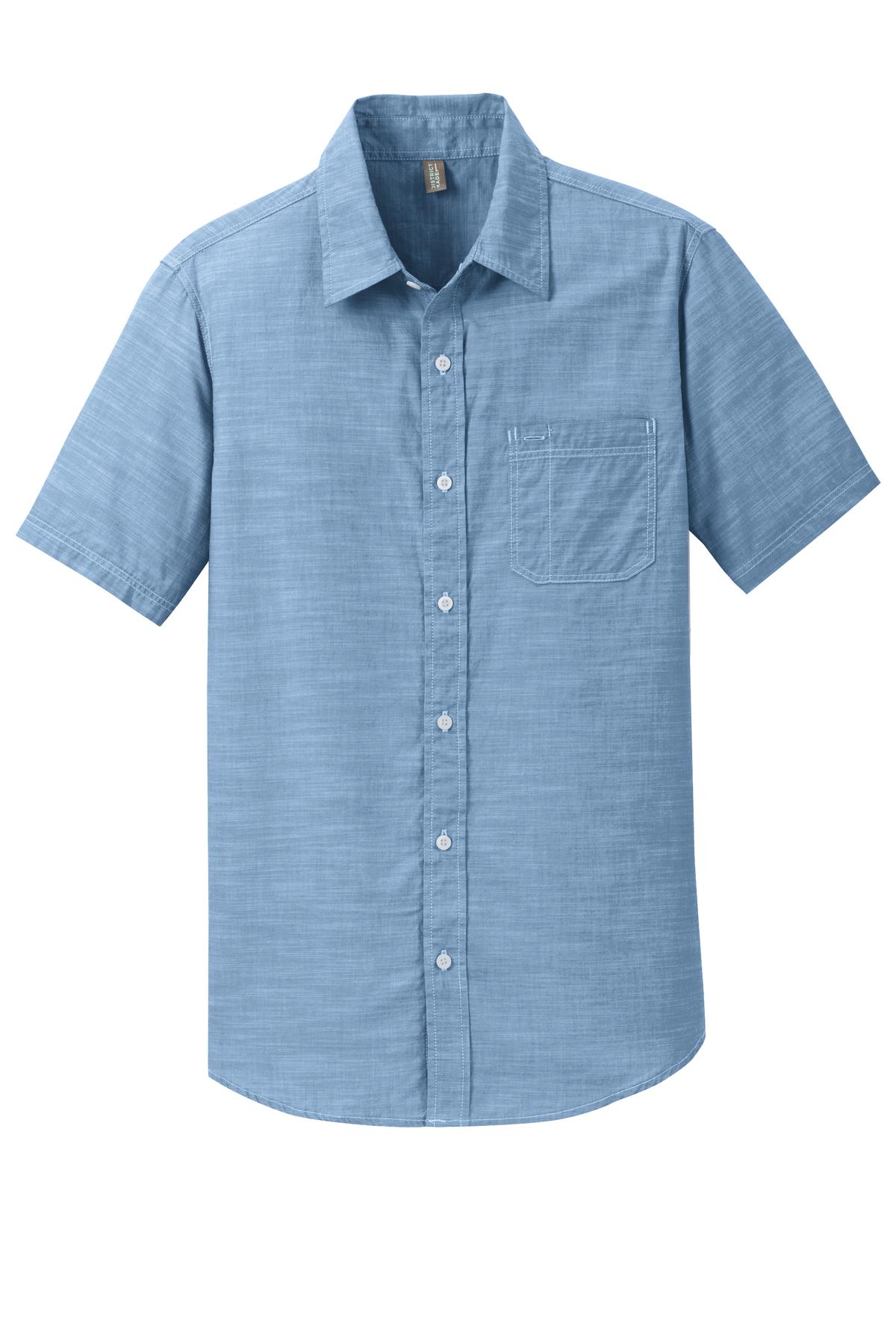 District DM3810 DISCONTINUED District Made Mens Short Sleeve Washed Woven Shirt
