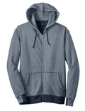 District DM390 Mens Mini Stripe Full-Zip Hoodie