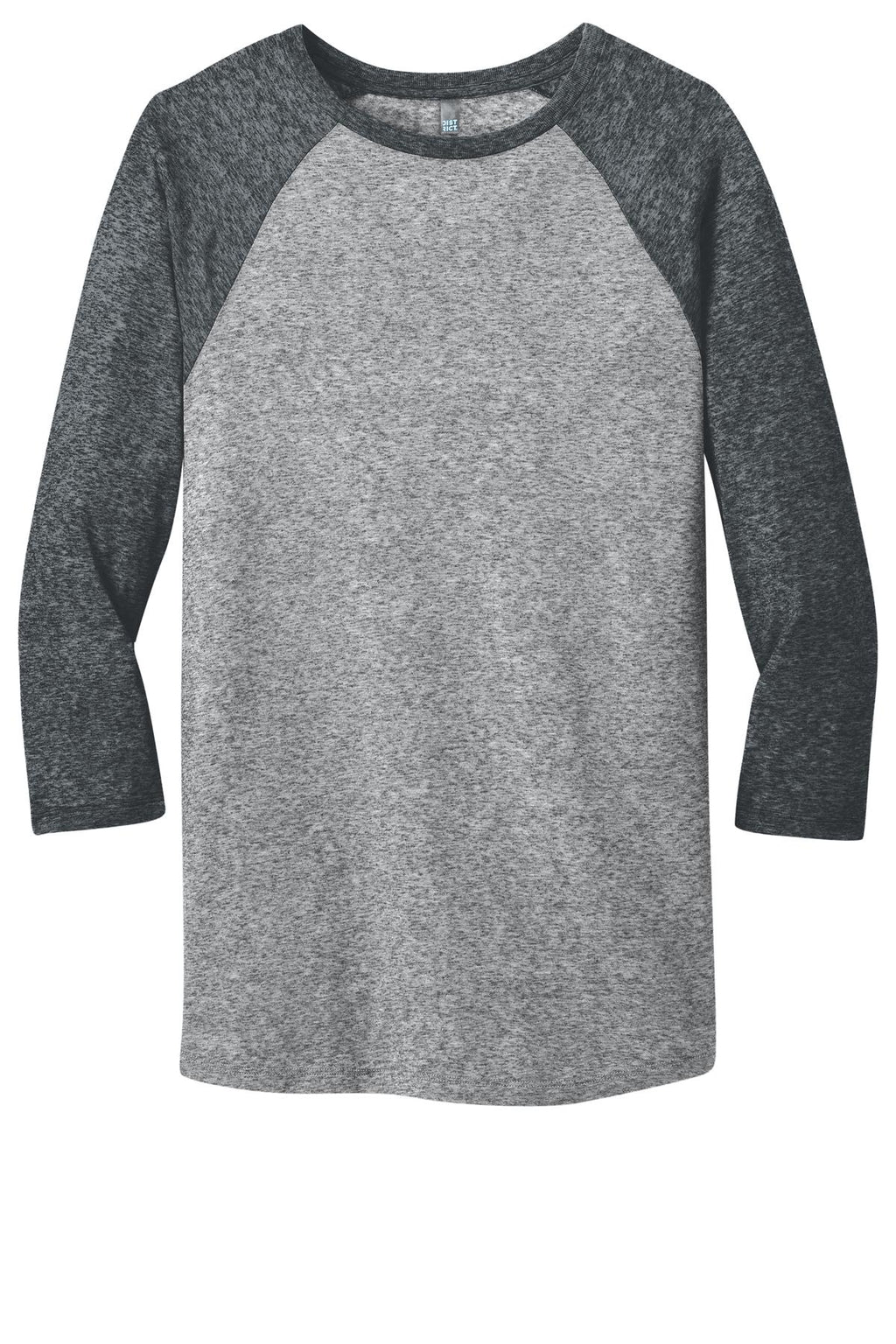 District DT162 Young Mens Microburn 3/4-Sleeve Raglan Tee