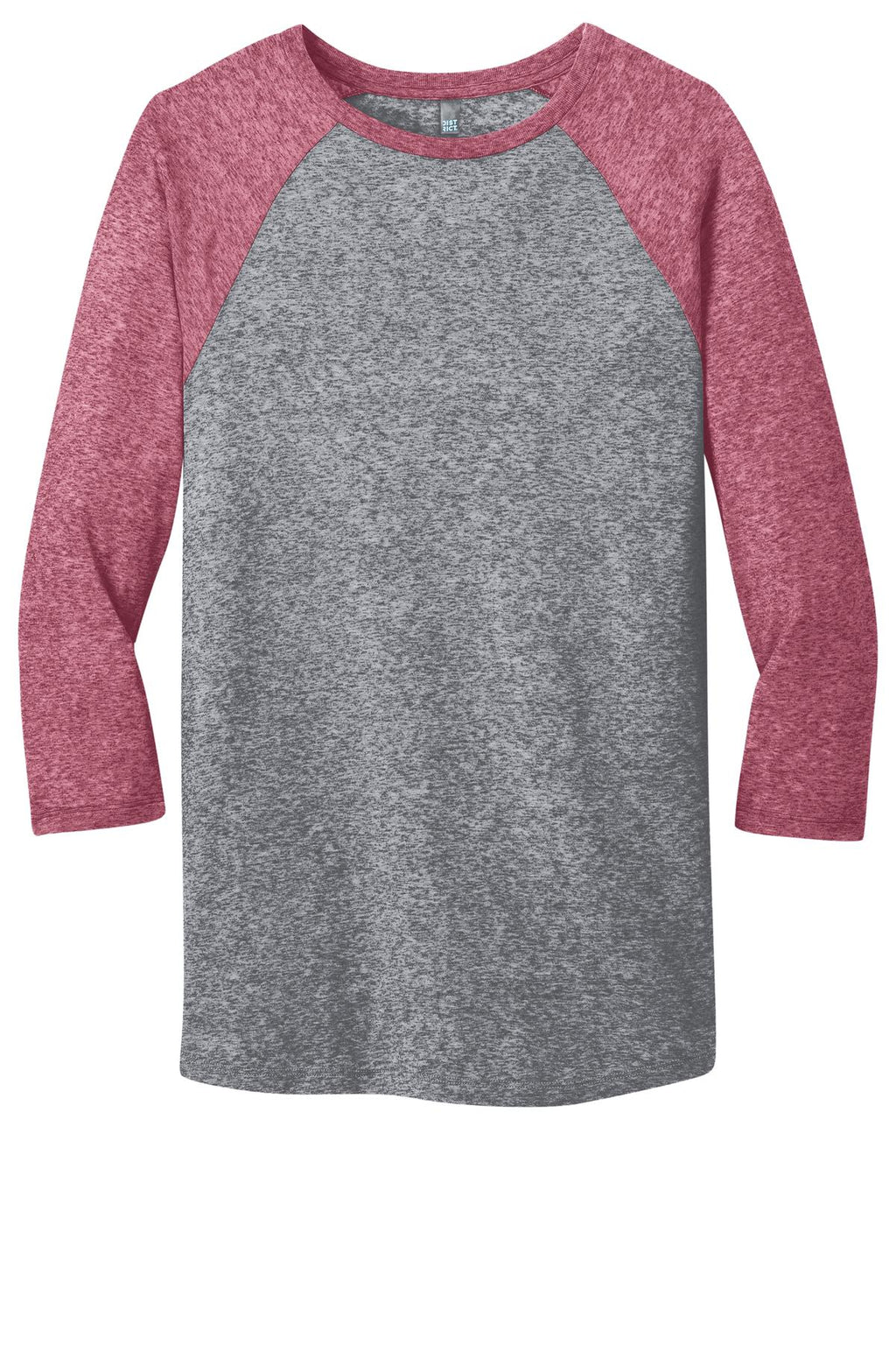 District DT162 Young Mens Microburn 3/4-Sleeve Raglan Tee