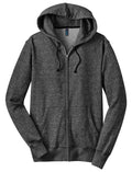 District DT192 Young Mens Marled Fleece Full-Zip Hoodie