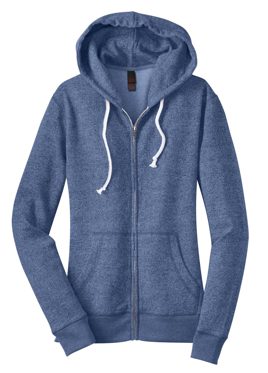 District DT292 Juniors Marled Fleece Full-Zip Hoodie