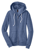 District DT292 Juniors Marled Fleece Full-Zip Hoodie