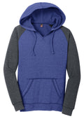 District DT296 District Women's Lightweight Fleece Raglan Hoodie