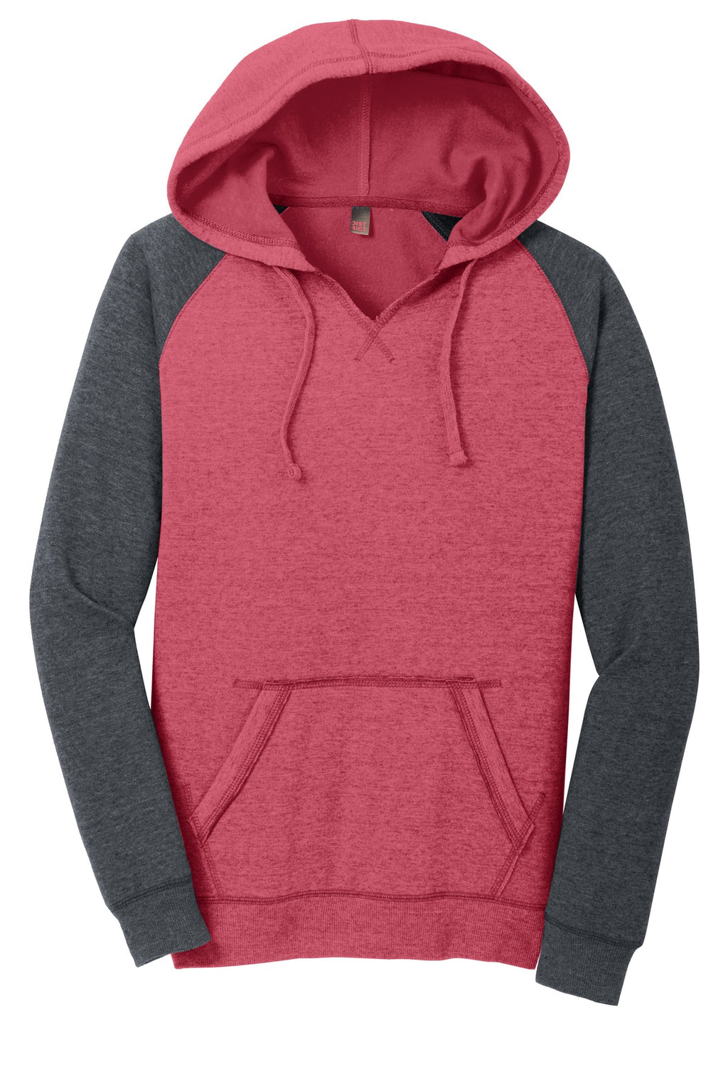 District DT296 District Women's Lightweight Fleece Raglan Hoodie