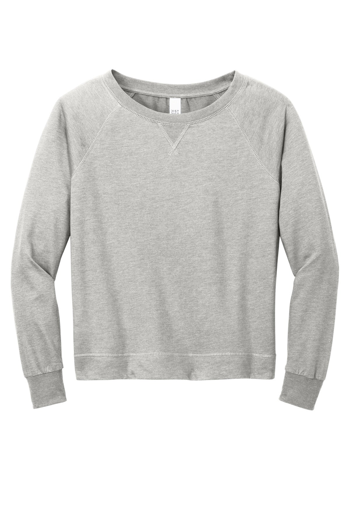 District DT672 District Women's Featherweight French Terry Long Sleeve Crewneck