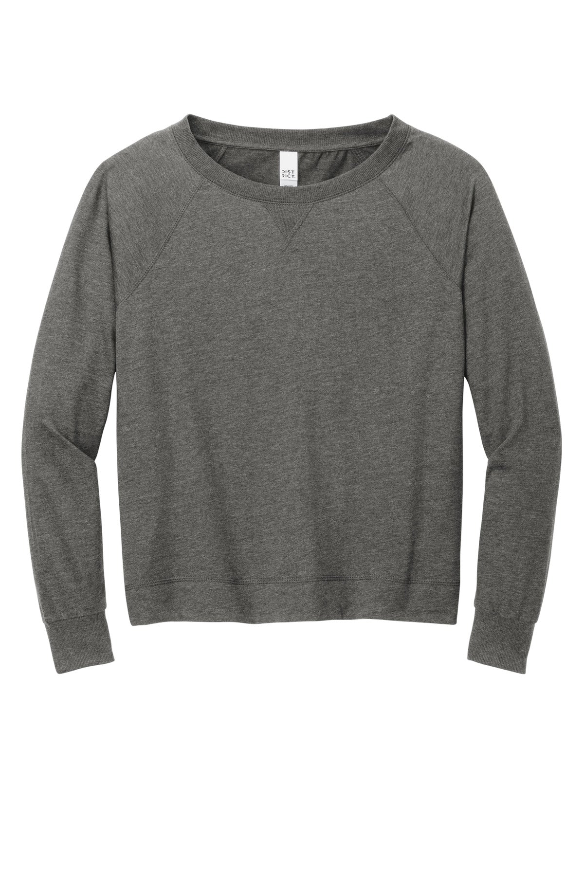 District DT672 District Women's Featherweight French Terry Long Sleeve Crewneck
