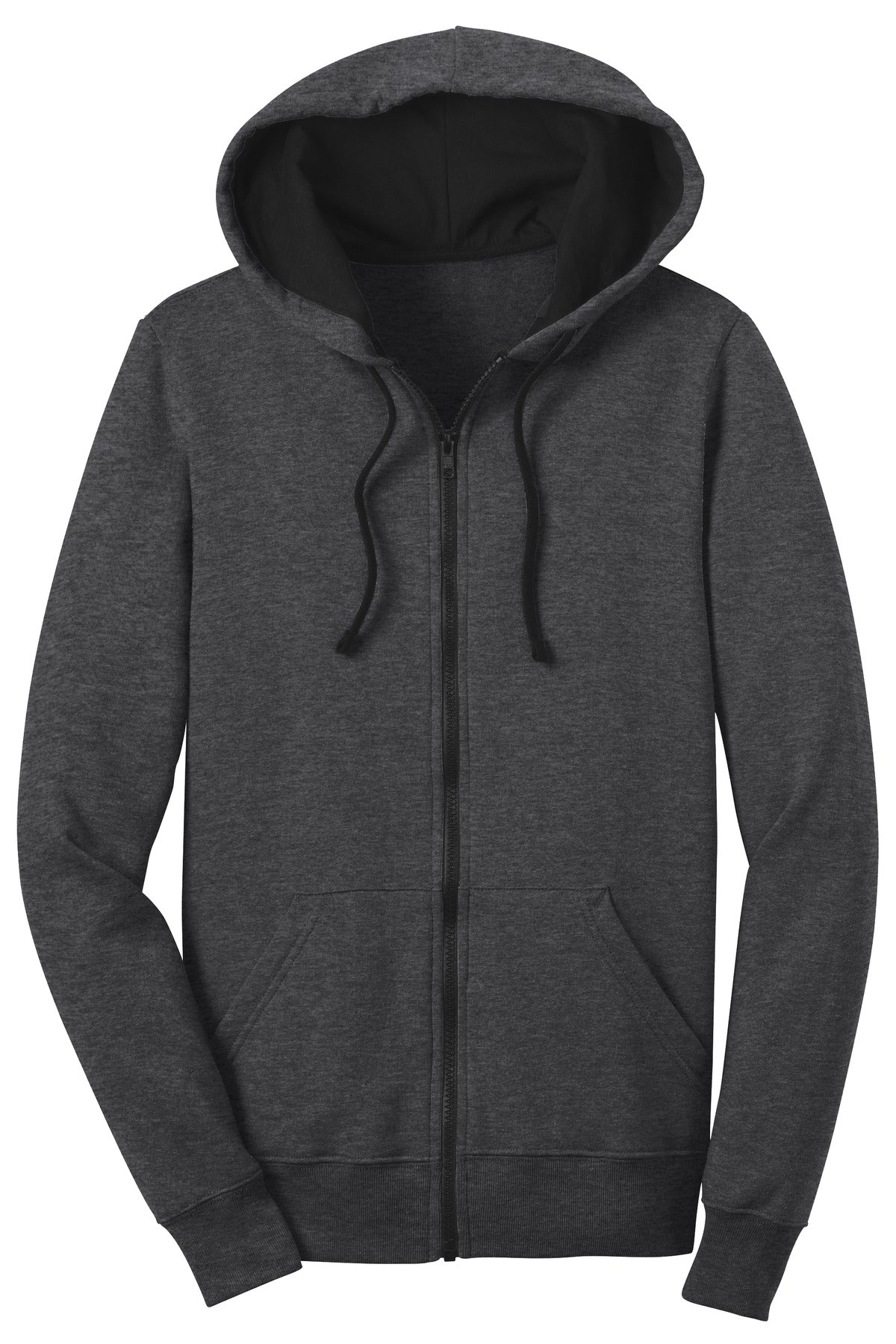 District DT801 Juniors The Concert Fleece Full-Zip Hoodie