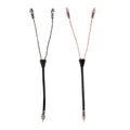 Level 3 RCA 100% Copper OFC Y Connector 2 FEMALE  to 1 MALE -  BLACK / RED Kit