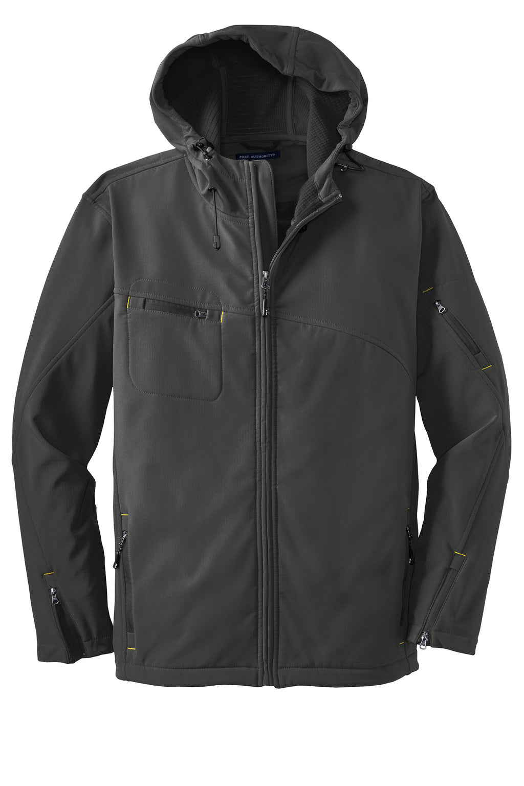 Port Authority J706 Port Authority Textured Hooded Soft Shell Jacket