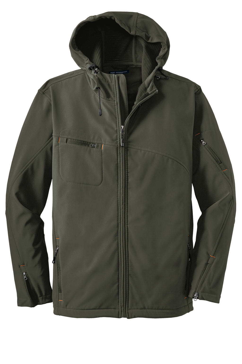 Port Authority J706 Port Authority Textured Hooded Soft Shell Jacket