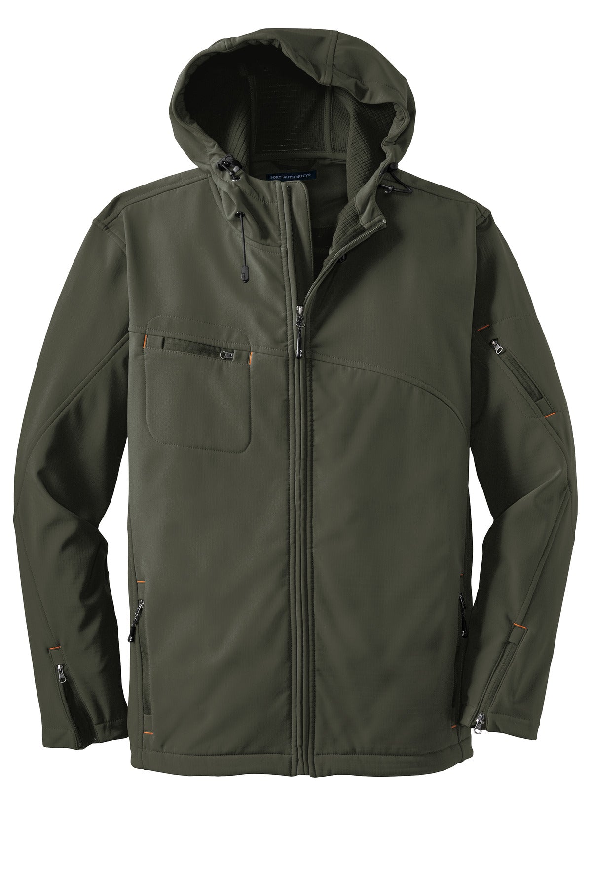 Port Authority J706 Port Authority Textured Hooded Soft Shell Jacket