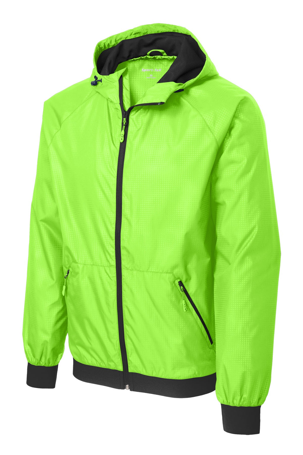 Sport-Tek JST53 Tek Embossed Hooded Wind Jacket