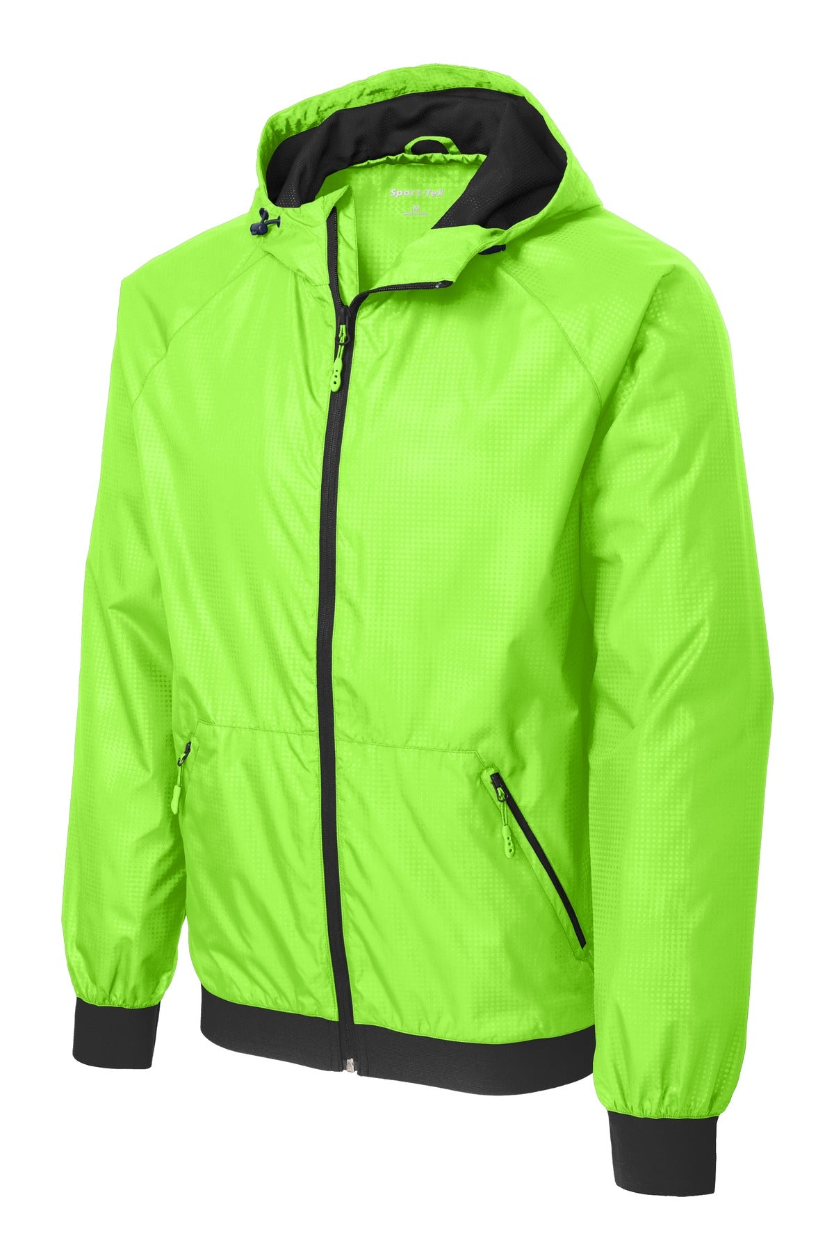 Sport-Tek JST53 Tek Embossed Hooded Wind Jacket