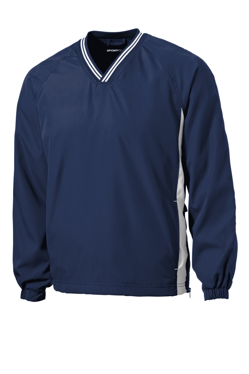 Sport-Tek JST62 Tek Tipped V-Neck Raglan Wind Shirt