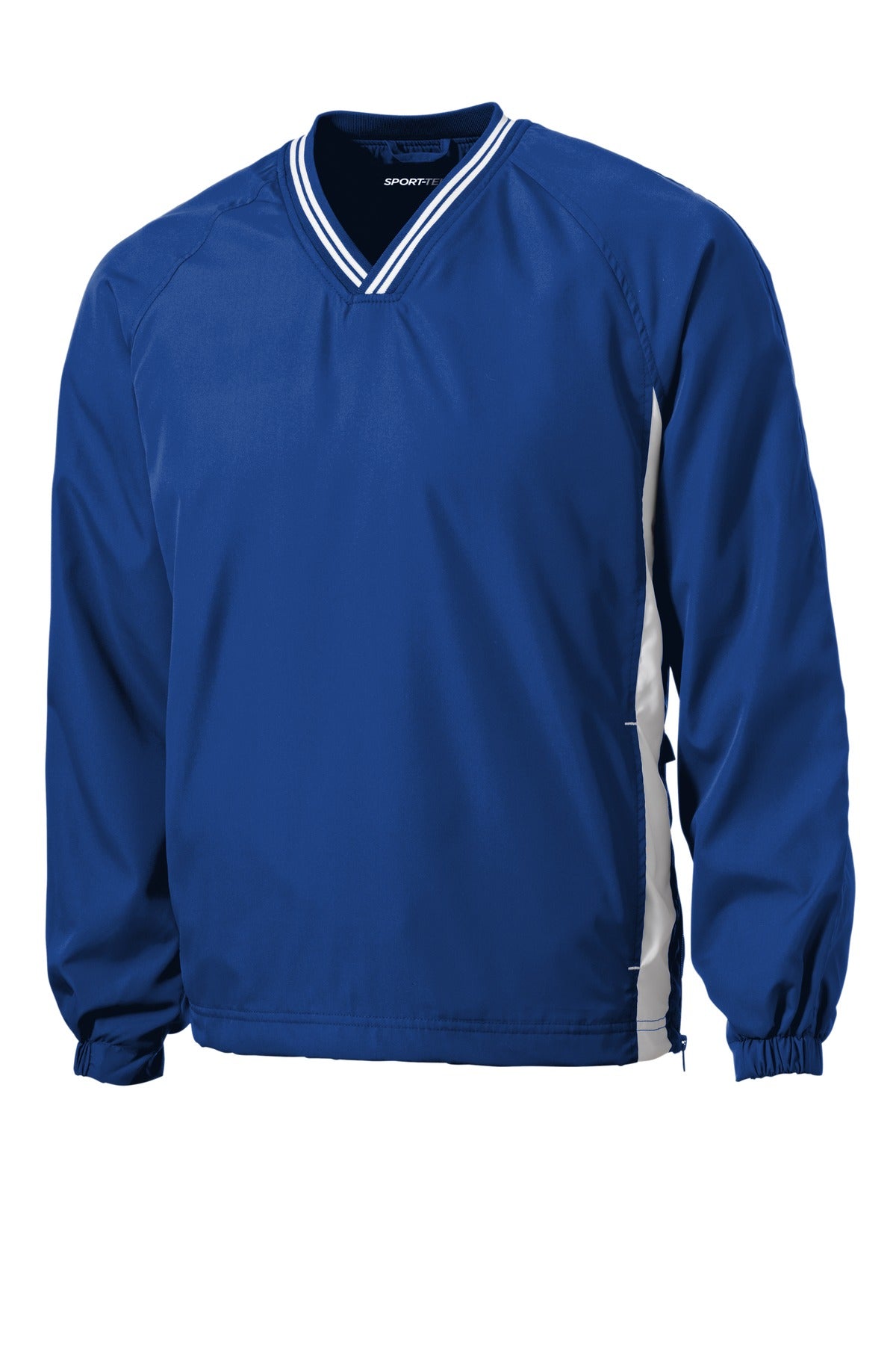 Sport-Tek JST62 Tek Tipped V-Neck Raglan Wind Shirt