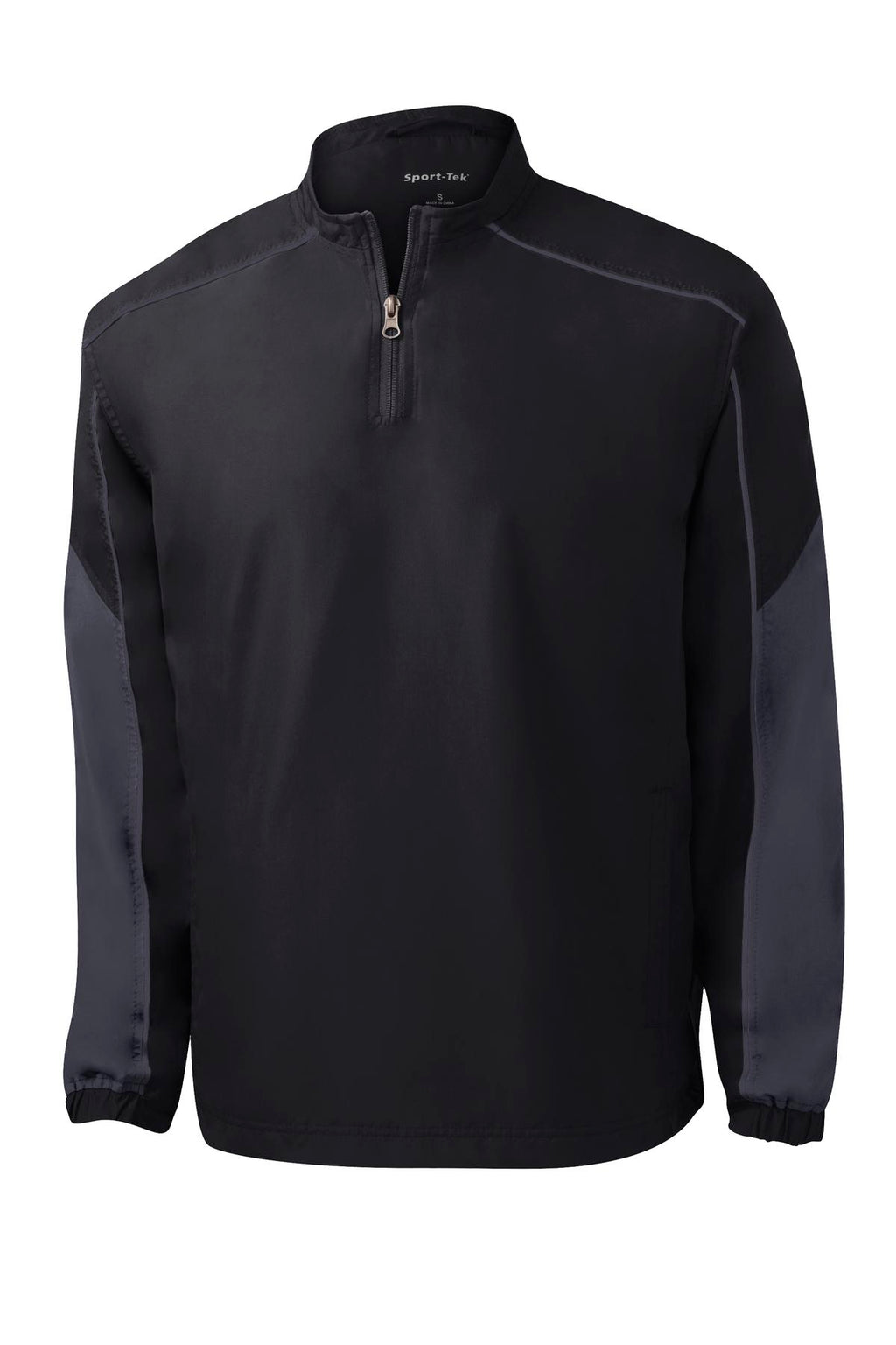 Sport-Tek JST64 Tek Piped Colorblock 1/4-Zip Wind Shirt