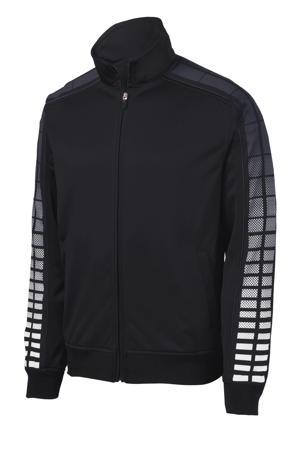 Sport-Tek JST93 Tek Dot Sublimation Tricot Track Jacket
