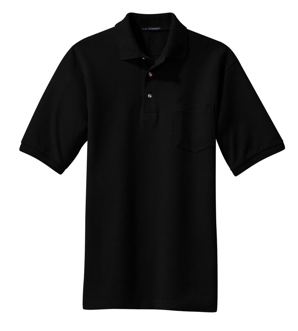 Port Authority K420P Port Authority Heavyweight Cotton Pique Polo with Pocket