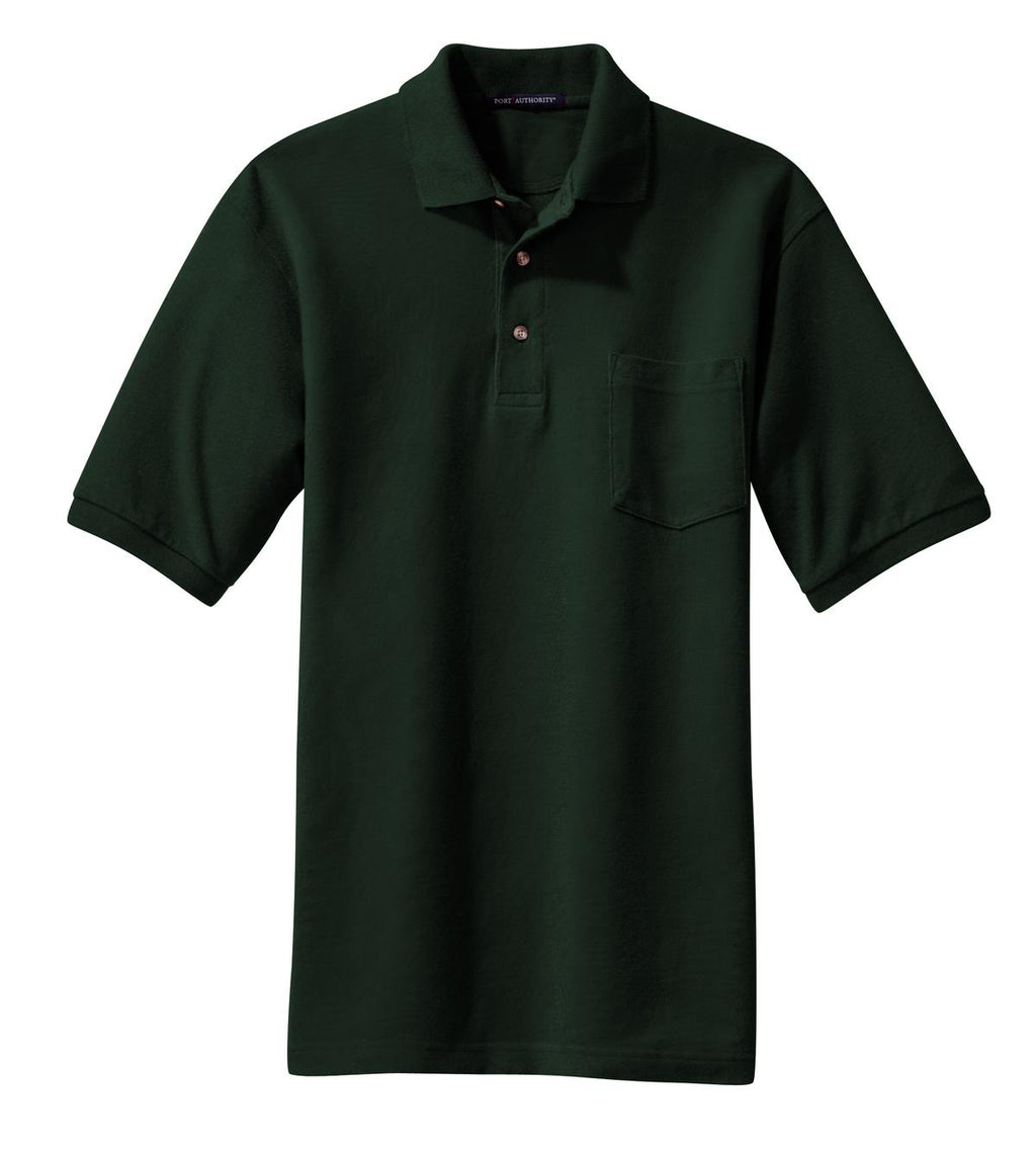 Port Authority K420P Port Authority Heavyweight Cotton Pique Polo with Pocket