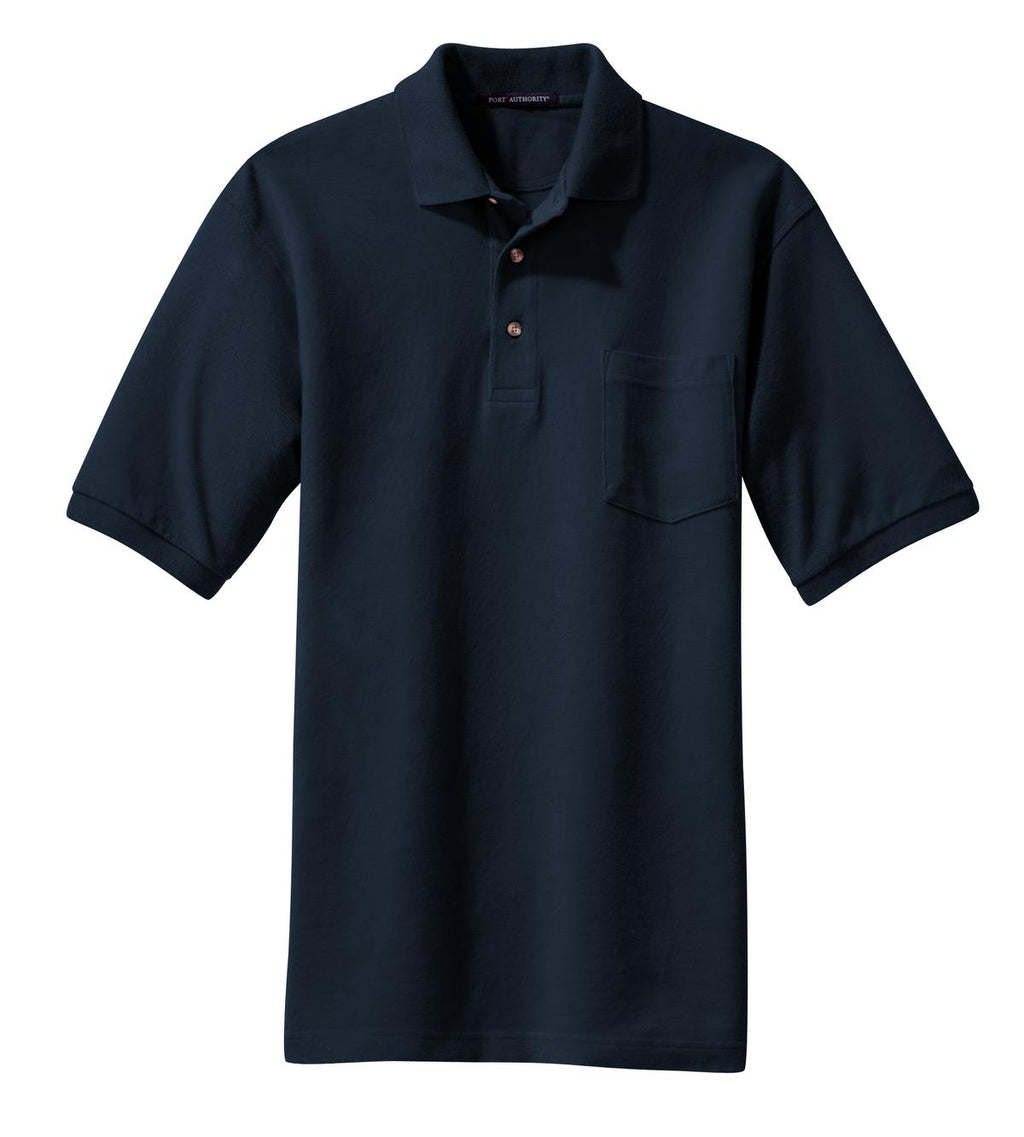 Port Authority K420P Port Authority Heavyweight Cotton Pique Polo with Pocket