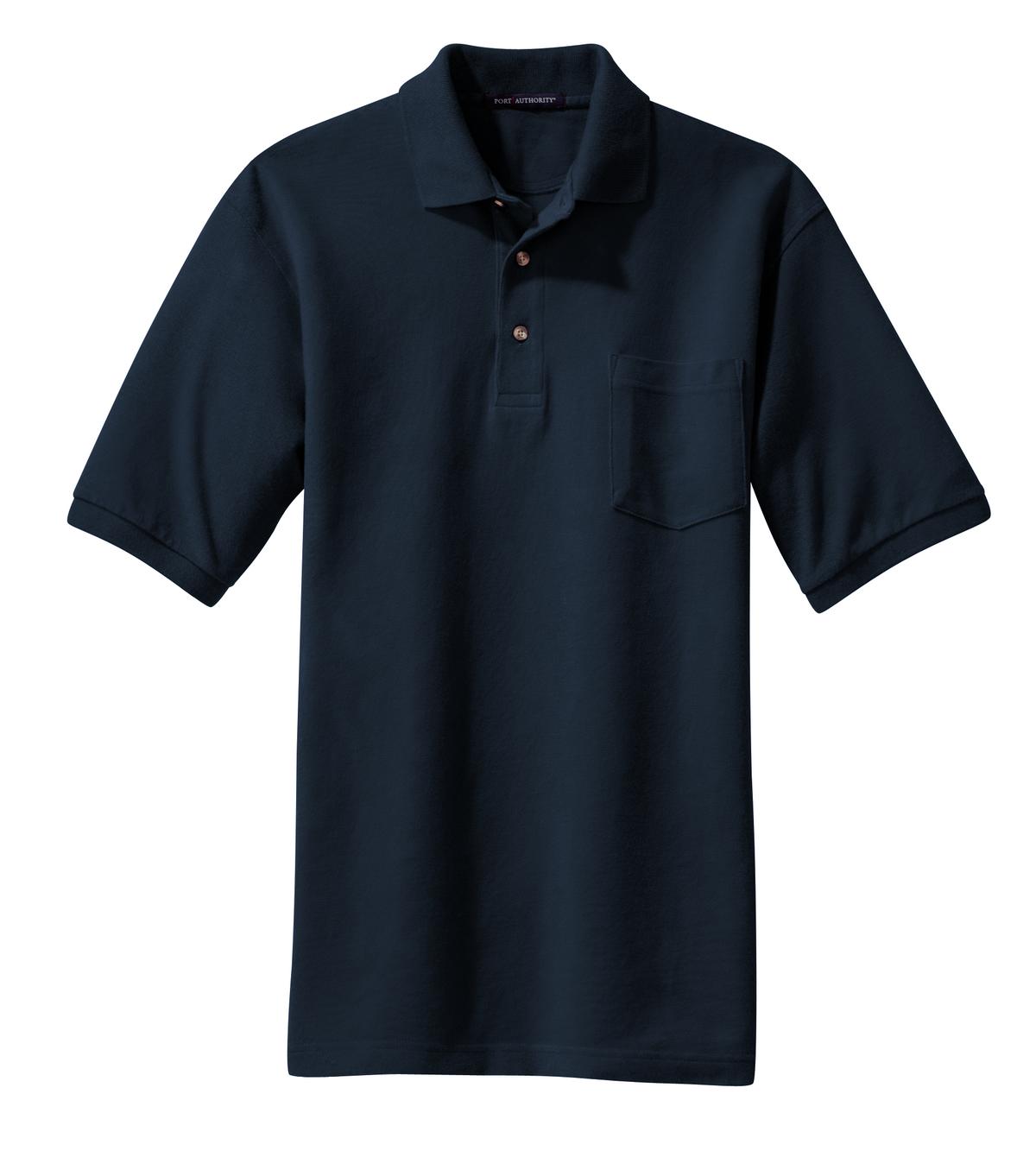 Port Authority K420P Port Authority Heavyweight Cotton Pique Polo with Pocket