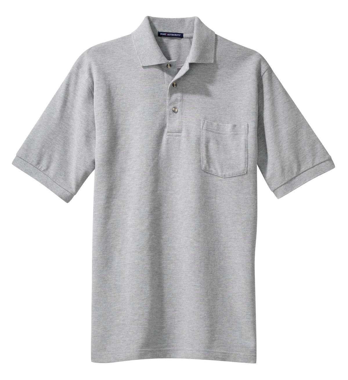 Port Authority K420P Port Authority Heavyweight Cotton Pique Polo with Pocket