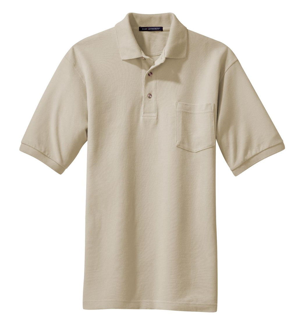Port Authority K420P Port Authority Heavyweight Cotton Pique Polo with Pocket