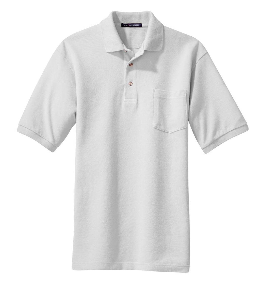 Port Authority K420P Port Authority Heavyweight Cotton Pique Polo with Pocket
