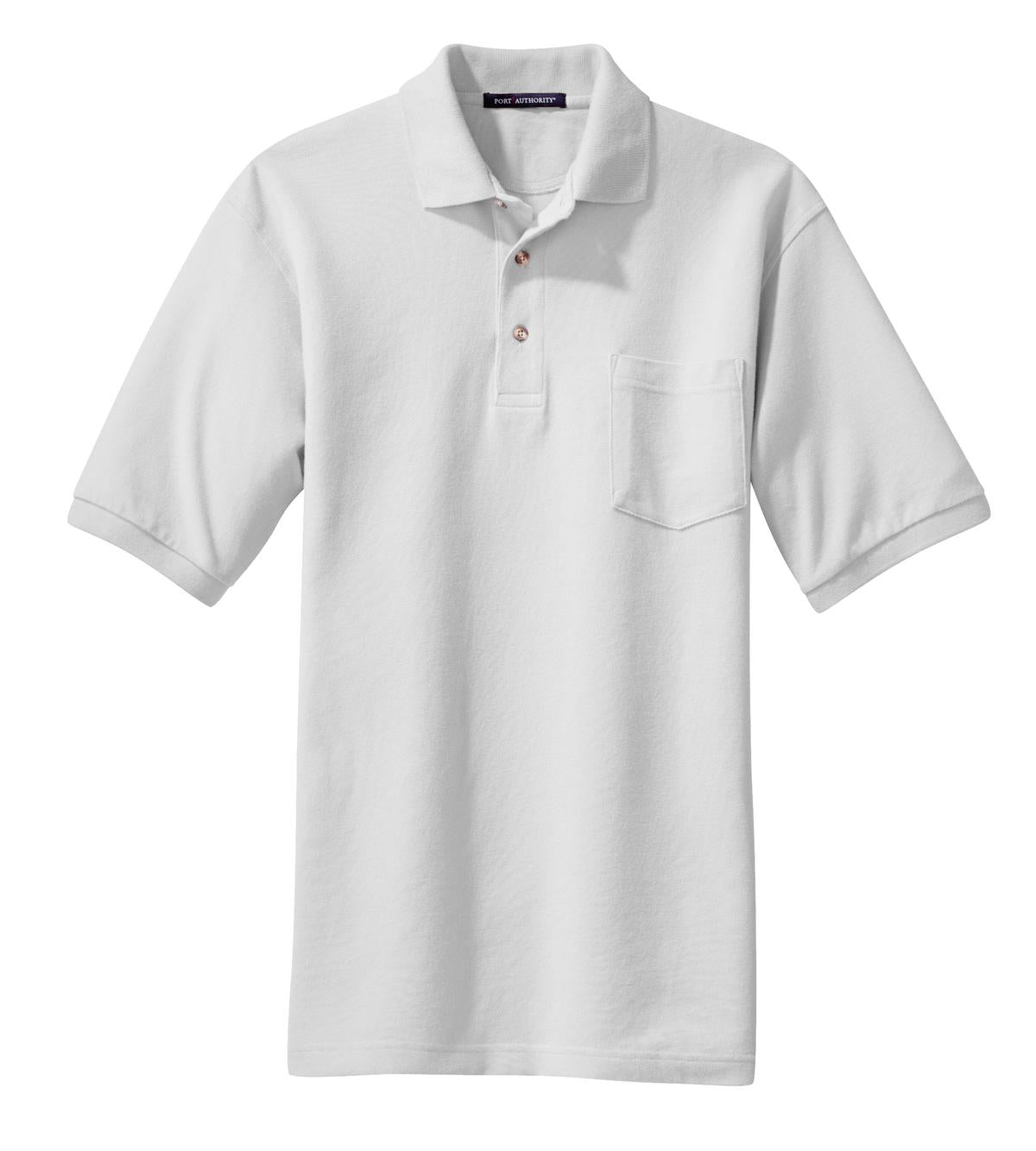 Port Authority K420P Port Authority Heavyweight Cotton Pique Polo with Pocket